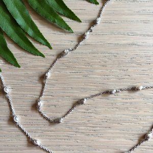 Sterling silver “diamonds by the yard” necklace 36